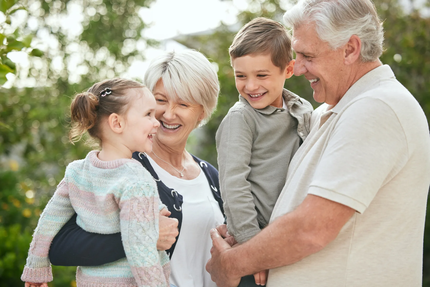 Family spending time together outdoors